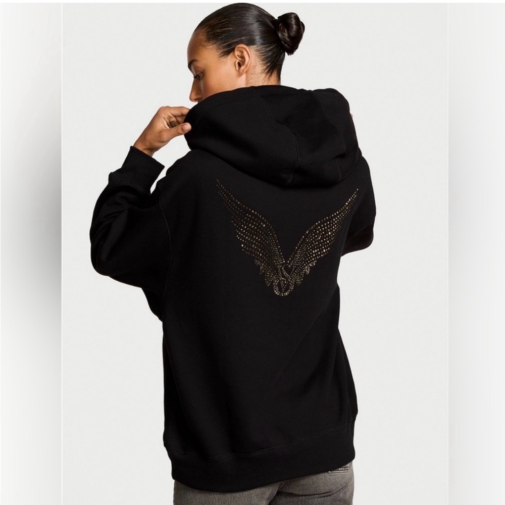 NWT Victoria's Secret Black fleece Fashion Show Hoodie